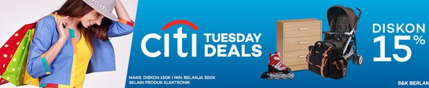 Diskon 15% Citi Tuesday Deals - Lazada
