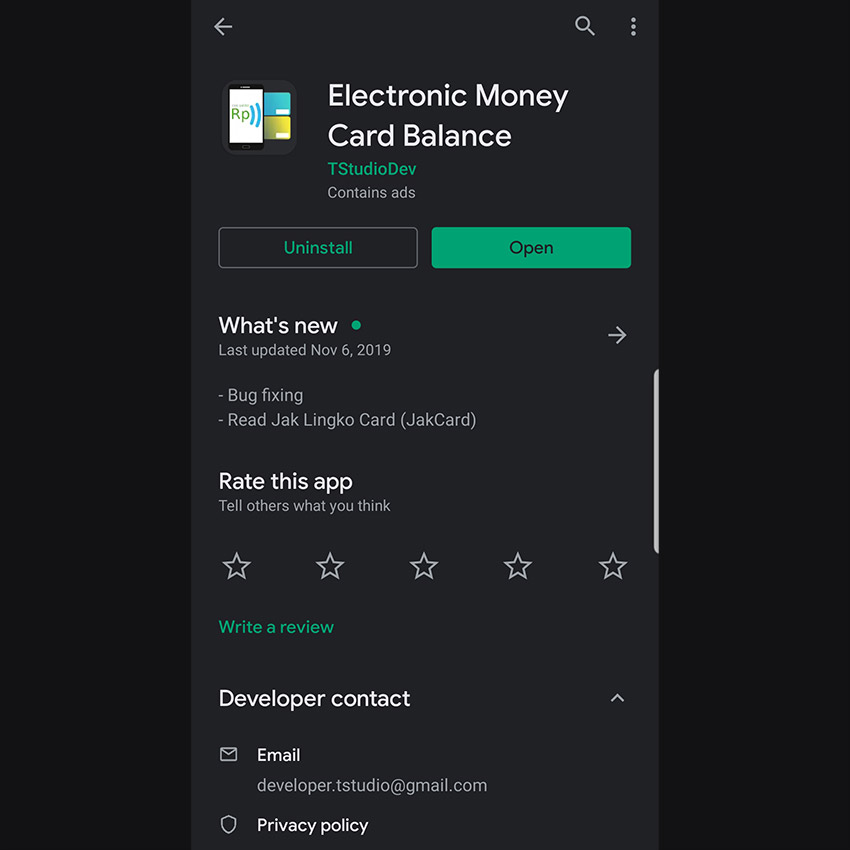 Cek Saldo E-Money di Smartphone Android