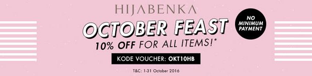 Diskon 10% Hijabenka October Fest