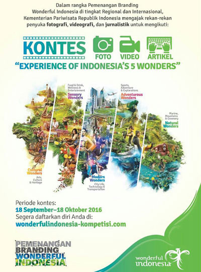 Kontes Foto Video Artikel Experience of Indonesia's 5 Wonders